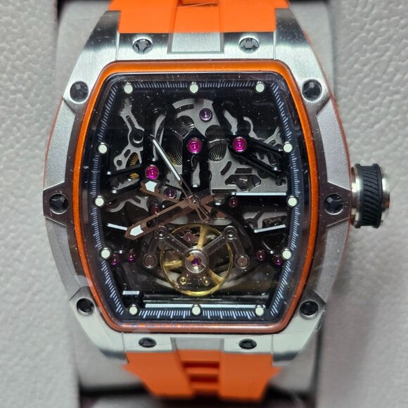 Invicta S1 Rally Orberus Automatic Men's Watch Skeleton Dial 44mm Orange (49033) - Picture 1 of 13